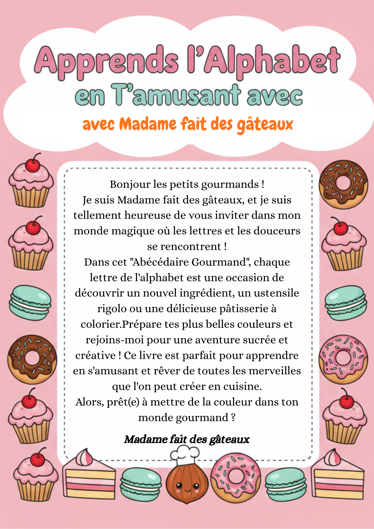 Abécédaire gourmand à colorier