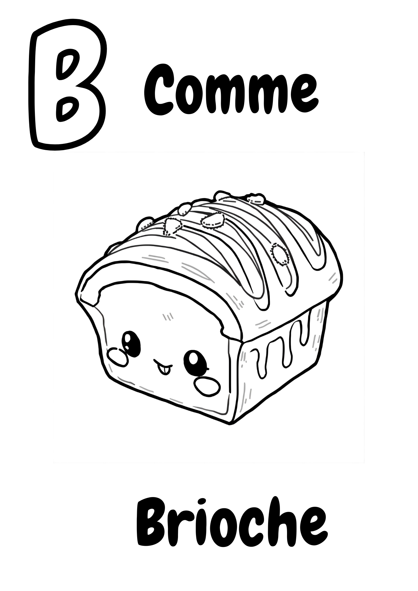Abécédaire gourmand à colorier