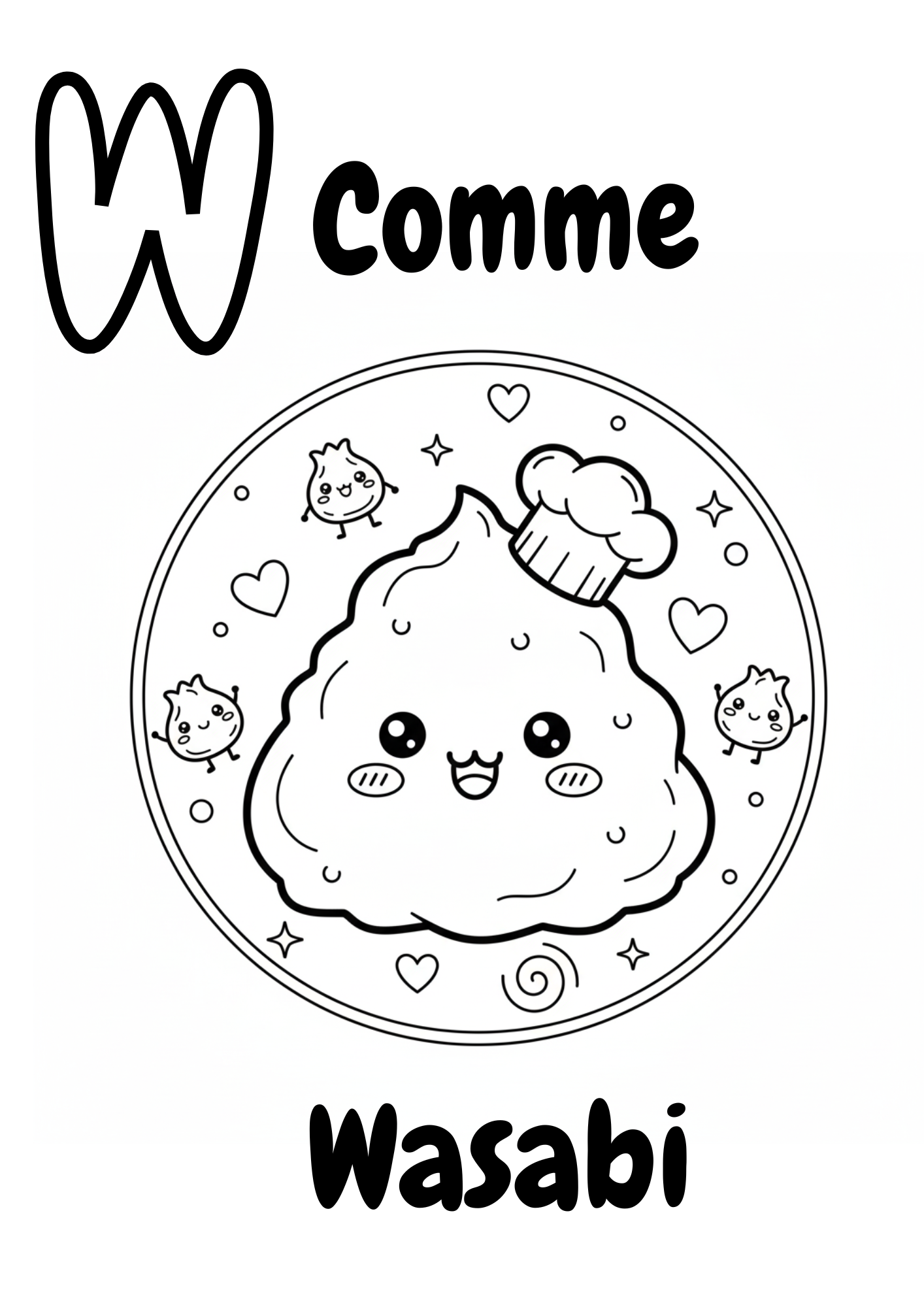 Abécédaire gourmand à colorier