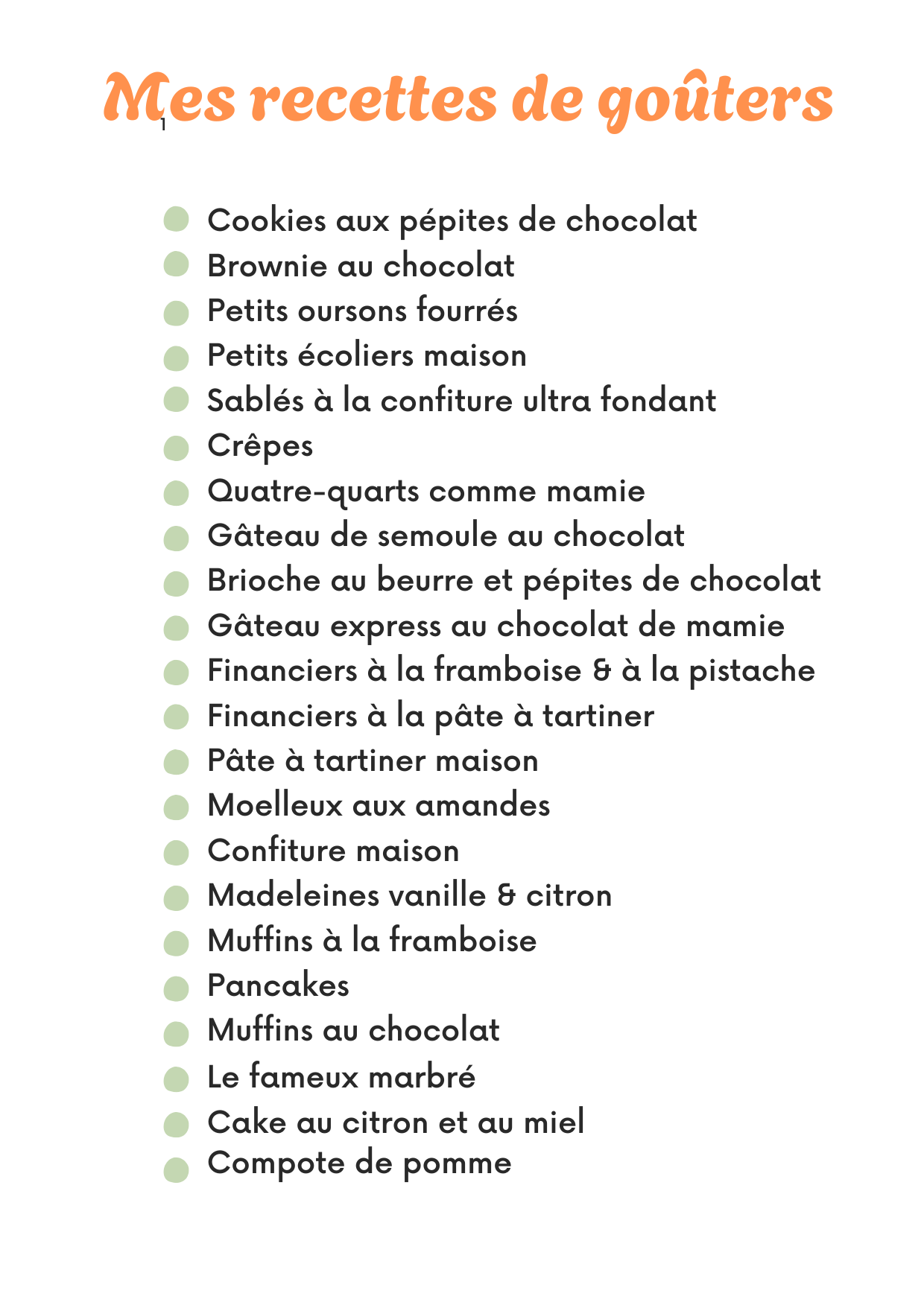 Mes recettes de gouters inratables